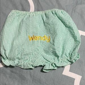 Custom embroidered baby shorts